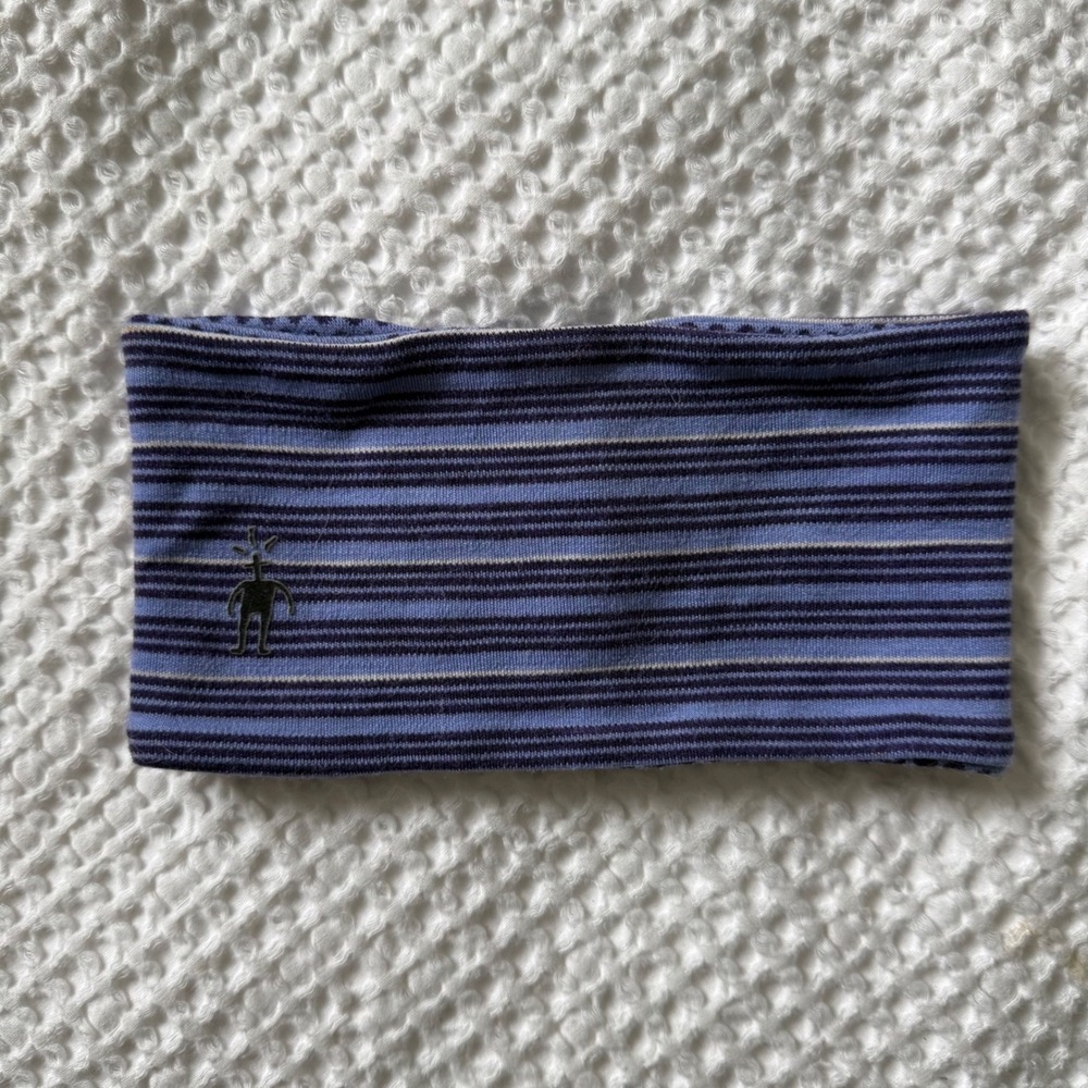 Smartwool Thermal Merino Reversible Headband Blue Striped polka dots SC919
